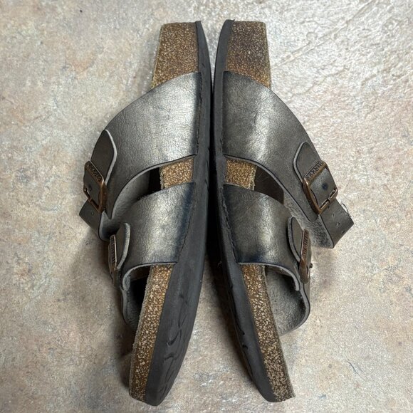 Birkenstock Sydney Slide Sandals Graceful Taupe Womens 39 US 8 Straps Cork - Picture 6 of 14